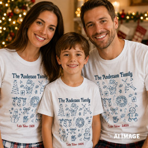 Camiseta Natal Familiar Personalizado