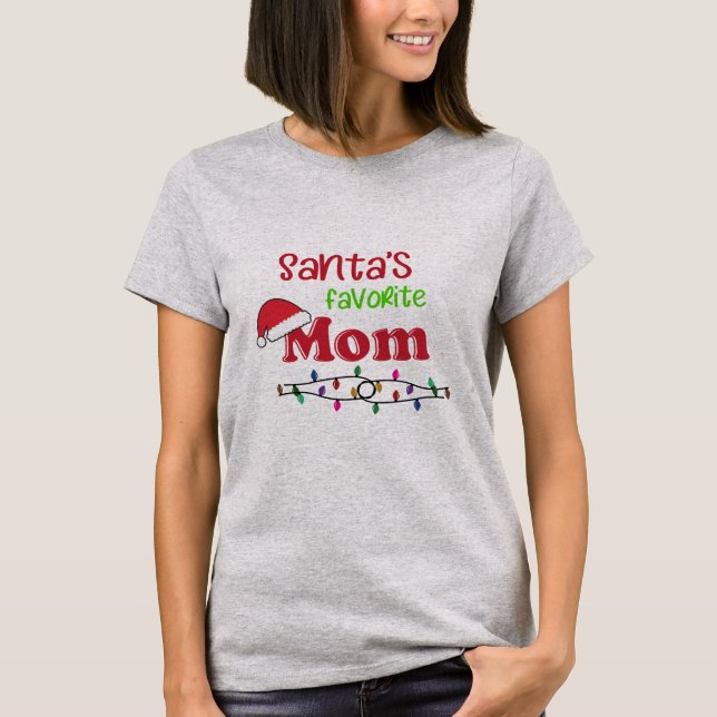 Camiseta Natal favorito da mamã do papai noel (Frente)