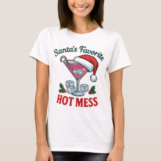 Camiseta Natal Favorito de Papai Noel Glamouroso Desastre d