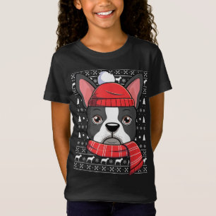 Camiseta Natal Feio Boston Terrier Dog Engraçado Xmas