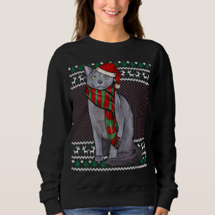 Camiseta Natal Feio de Santa Chapéu Azul Russo