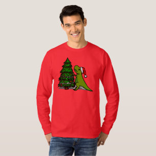 Camiseta Natal feio de T Rex