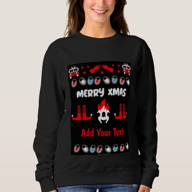 Camiseta Natal feio do bombeiro (Frente)