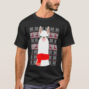 Camiseta Natal Feio Llama Festa de Natal Perfeita