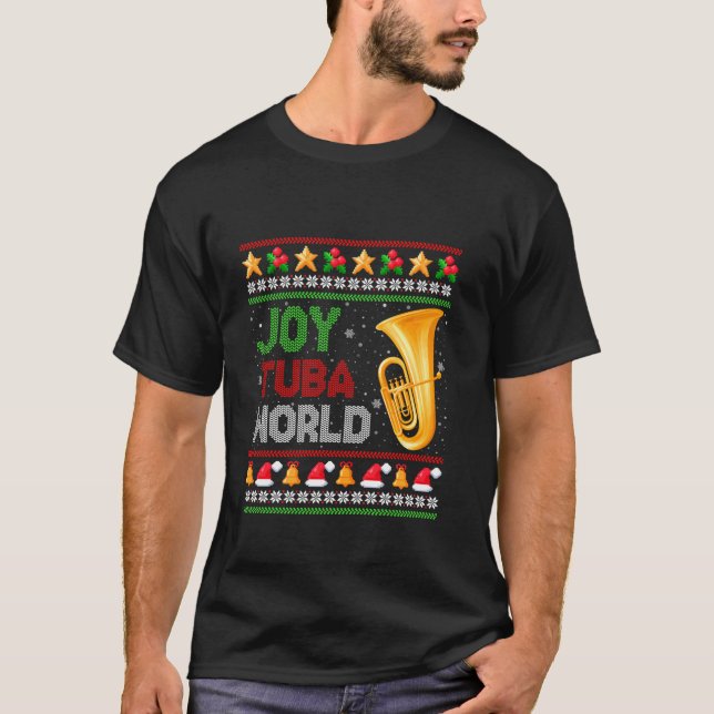 Camiseta Natal Feio Tuba Joy Funny Tuba World Music Lov (Frente)