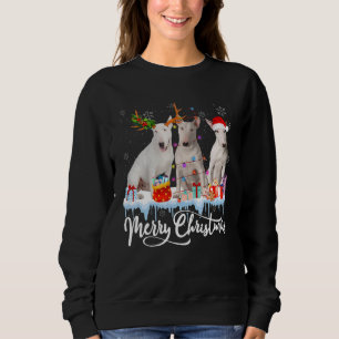 Camiseta Natal Feliz Bull Terrier Cachorro Papai Noel Luz R