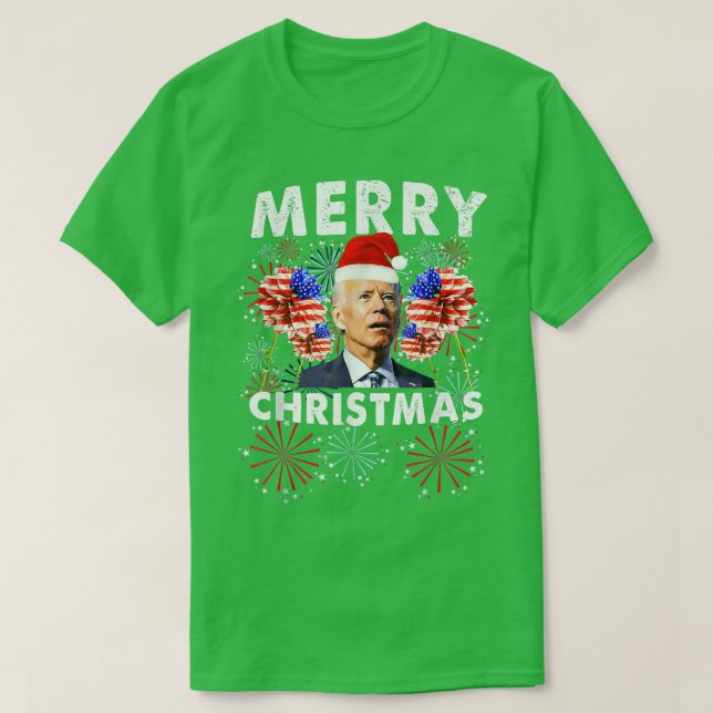 Camiseta Natal Feliz Confuso Feliz 4 de J (Frente do Design)