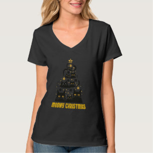 Camiseta Natal Feliz do Gatinho Cat Catmas Fofinho Gatinhos