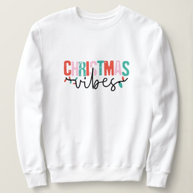 Camiseta natal, feliz e brilhante, feliz, moderno, típico (Frente do Design)