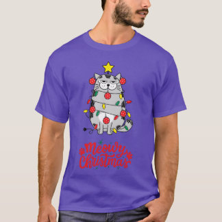 Camiseta Natal Feliz Natal Gato Engraçado