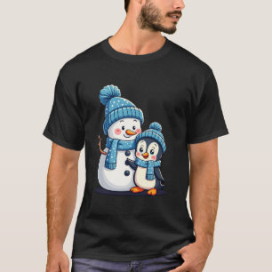 Camiseta Natal Feliz Natal Para Presente Pinguim Boneco de 