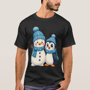 Camiseta Natal Feliz Natal Para Presente Pinguim Boneco de