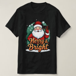 Camiseta Natal - "Felizes e Papais noeis Brilhantes"
