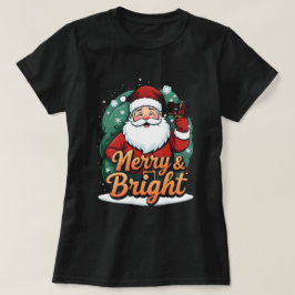 Camiseta Natal - "Felizes e Papais noeis Brilhantes"