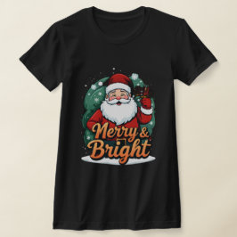 Camiseta Natal - "Felizes e Papais noeis Brilhantes"