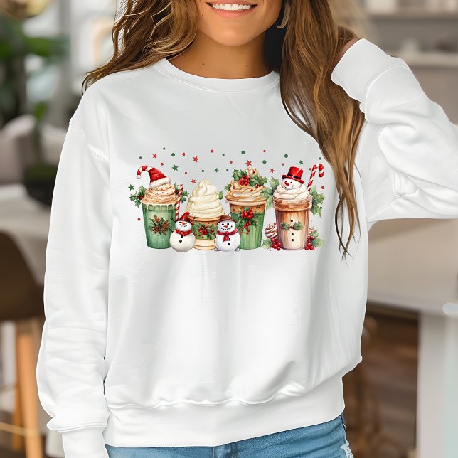 Camiseta Natal feminino Snowman Café Natal (Criador carregado)