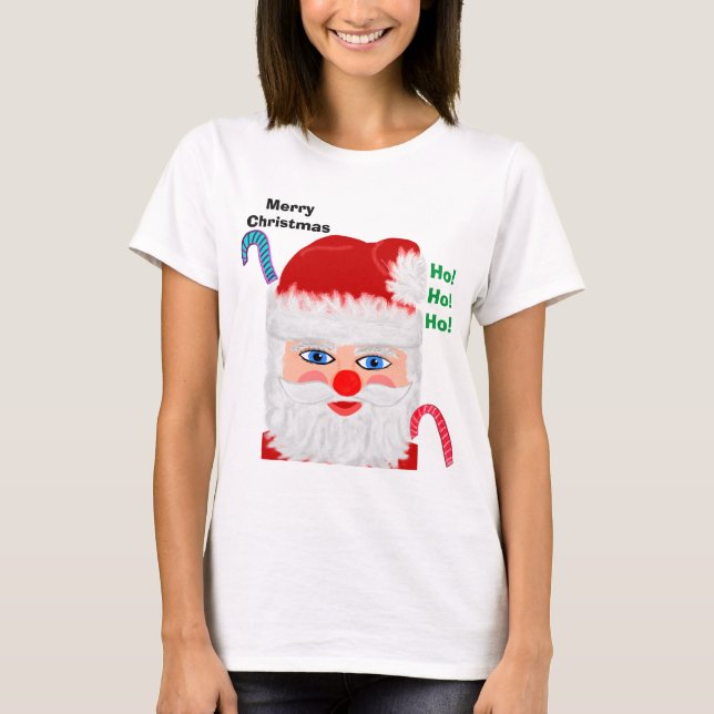 Camiseta Natal Festivo Papai Noel Ho Ho Ho Ho (Frente)