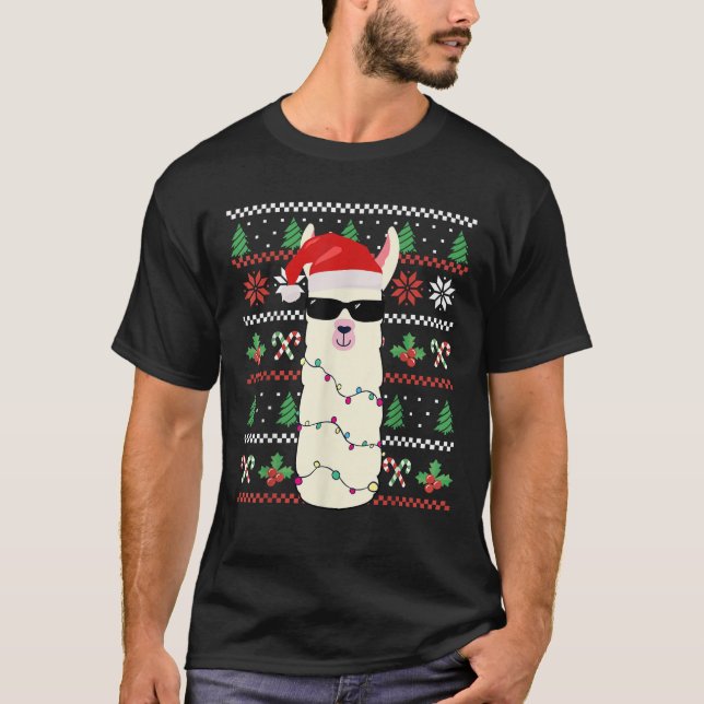 Camiseta Natal Fez Natal Feio Lama Natal T S (Frente)