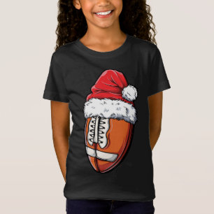 Camiseta Natal Futebol Ball Santa Hat Engraçado Esporte Nat