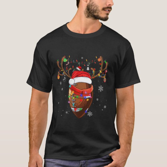 Camiseta Natal Futebol Ball Santa Hat Engraçado Xmas (Frente)