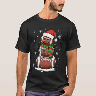Camiseta Natal Futebol Boneco de Neve Esportes Xmas Feriado