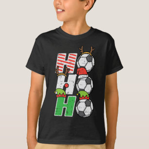 Camiseta Natal Futebol Ho Ho Ho Futebol Xmas Esporte Homens