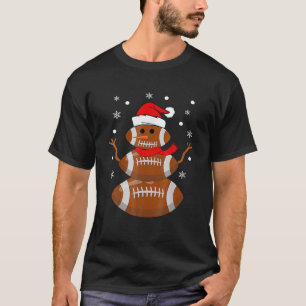 Camiseta Natal Futebol Snowman Crianças Natal