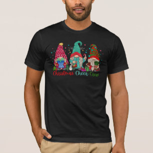 Camiseta Natal Gnomos da "Cheer Crew" presentes na neve que