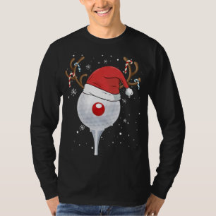 Camiseta Natal Goft Reindeer Funny Santa Hat Golf