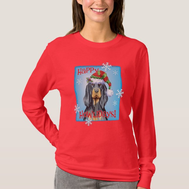 Camiseta Natal Gordon Setter (Frente)