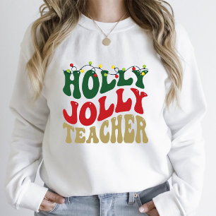 Camiseta Natal Groovy Holly Jolly Professor White
