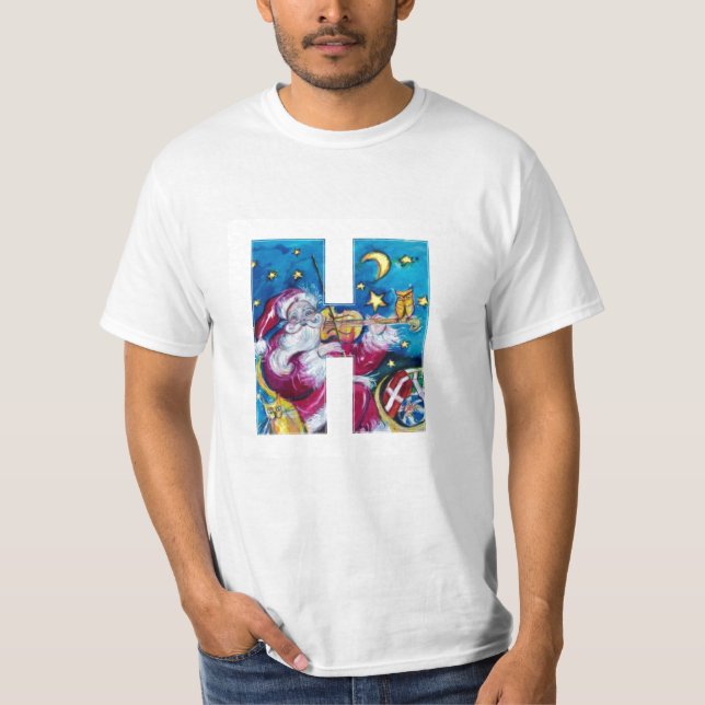 CAMISETA NATAL H CARTA/MONOGRAMA DE PAPAIS NOEIS INSPIRADOS (Frente)
