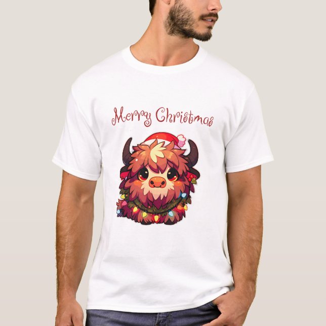 Camiseta Natal Hábito Fada de Natal Lights Yak (Frente)