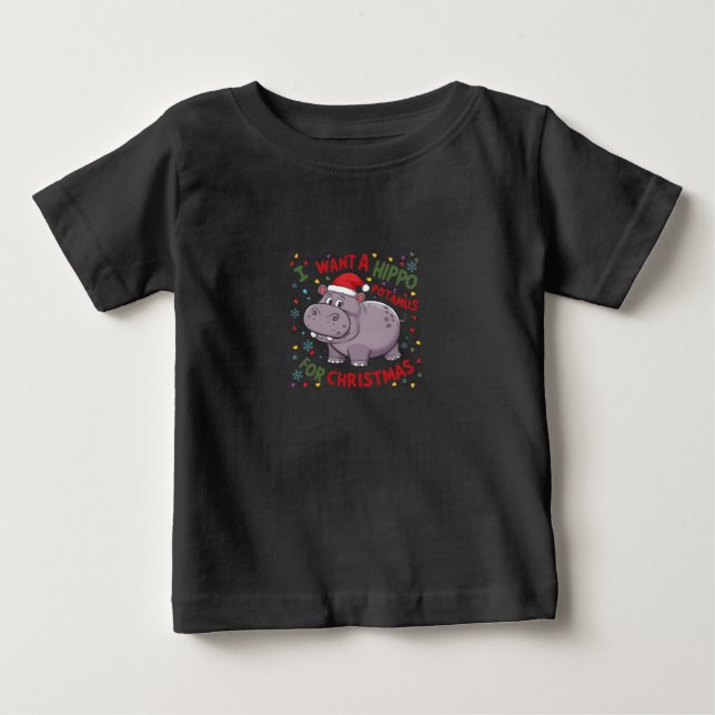 Camiseta Natal Hippo Wish (Frente)