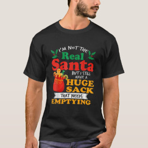 Camiseta Natal Idiota Para Homens Imenso Sack Sujo