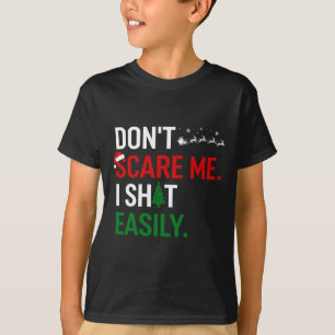 Camiseta Natal Inapropriado Não Me Assusta Eu Facilmente Em