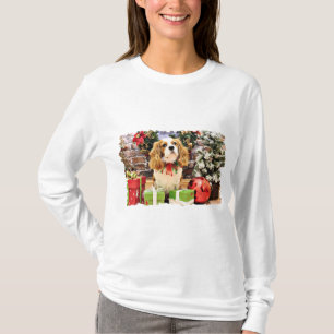 Camiseta Natal - independente descuidado do Spaniel de rei