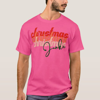 Camiseta Natal Junkie Leopard Papai Noel Engraçado Xmas