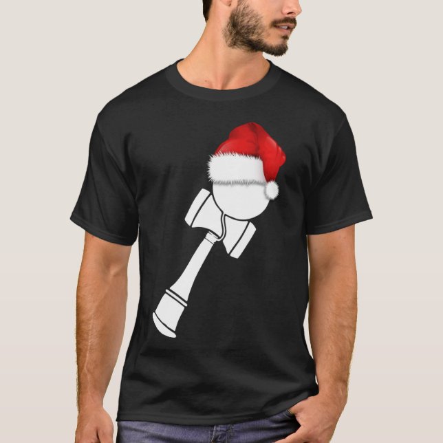 Camiseta Natal Kendama com Papai Noel Branco (Frente)