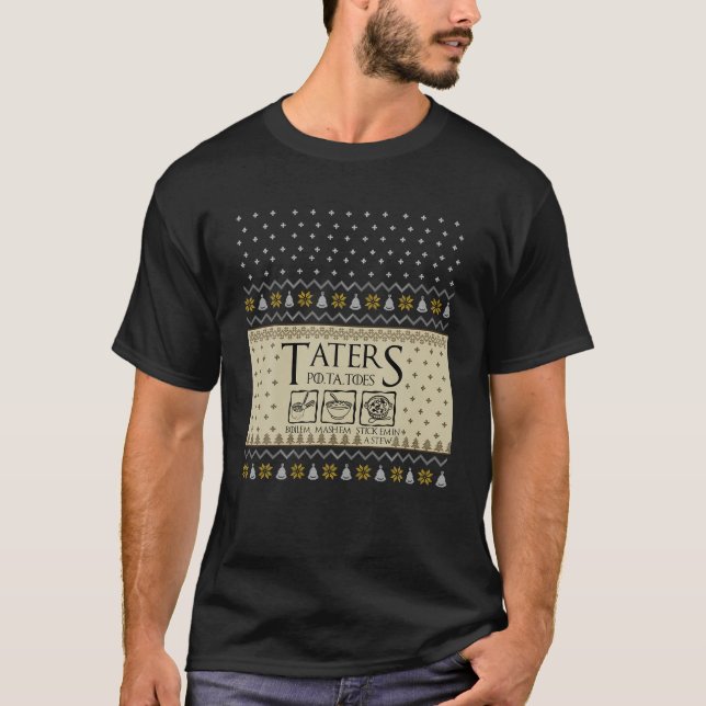Camiseta Natal L.O.T.R Tateras Batatas Boilem Mashem Ug (Frente)