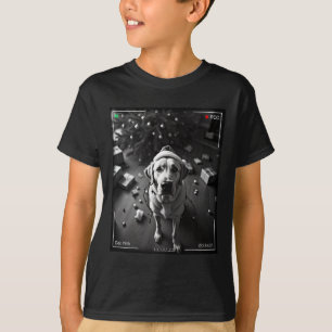 Camiseta Natal Labrador Retriever Capturado na Câmera