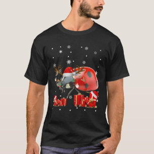 Camiseta Natal Ladypug Papais noeis Engraçados Reindeer Lad