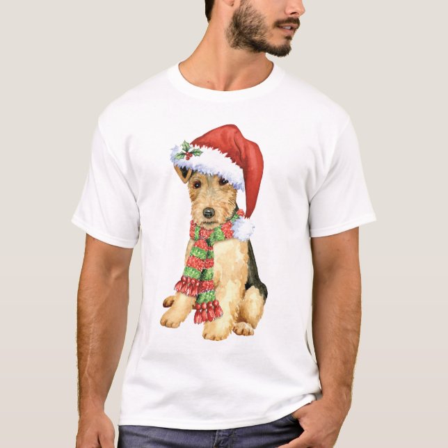 Camiseta Natal Lakeland Terrier (Frente)