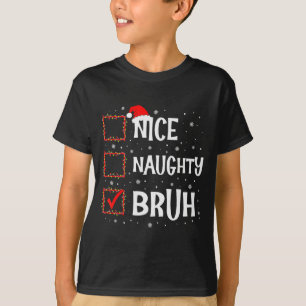 Camiseta Natal Legal Travesso Irmão Engraçado Lista De Nata