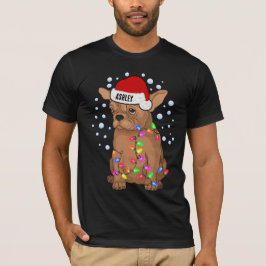 Camiseta Natal Light Boston Terrier Dog Puppy