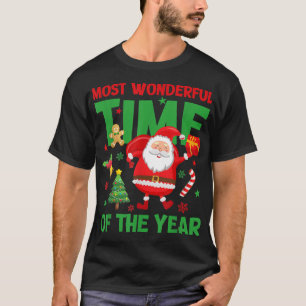 Camiseta Natal Mais maravilhoso do tempo Santa Claus Christ