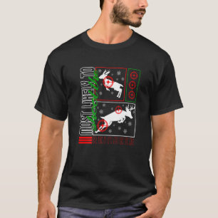 Camiseta Natal Mais Provável Para Atirar Em Reindeer Hunter