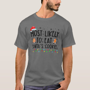 Camiseta Natal Mais Provável Para Comer A Família De Cook