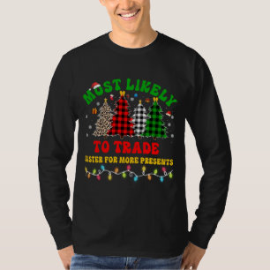 Camiseta Natal Mais Provável Para Trocar Irmã Por Mais Pré-
