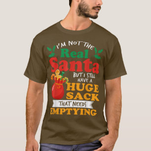Camiseta Natal malvado para homens, grande saco de pacotes 